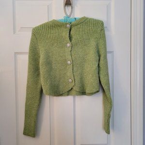 Mango Green Cardigan NWT Size SMALL